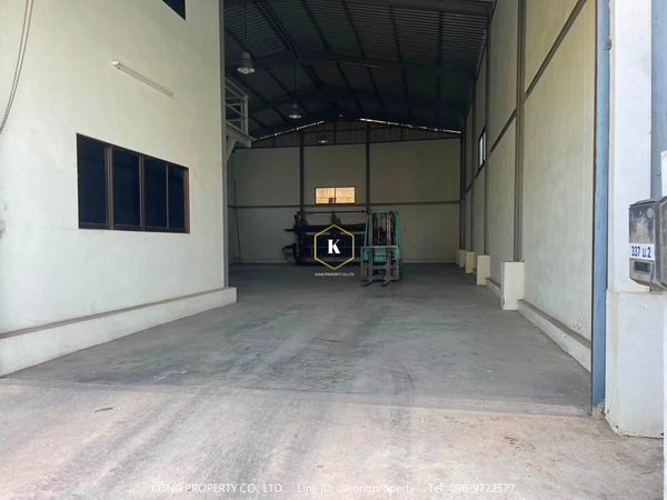 Warehouse for rent, Om Noi, Krathum Baen, Samut Sakhon, size 450 sq m, near Setthakit 1 Road.