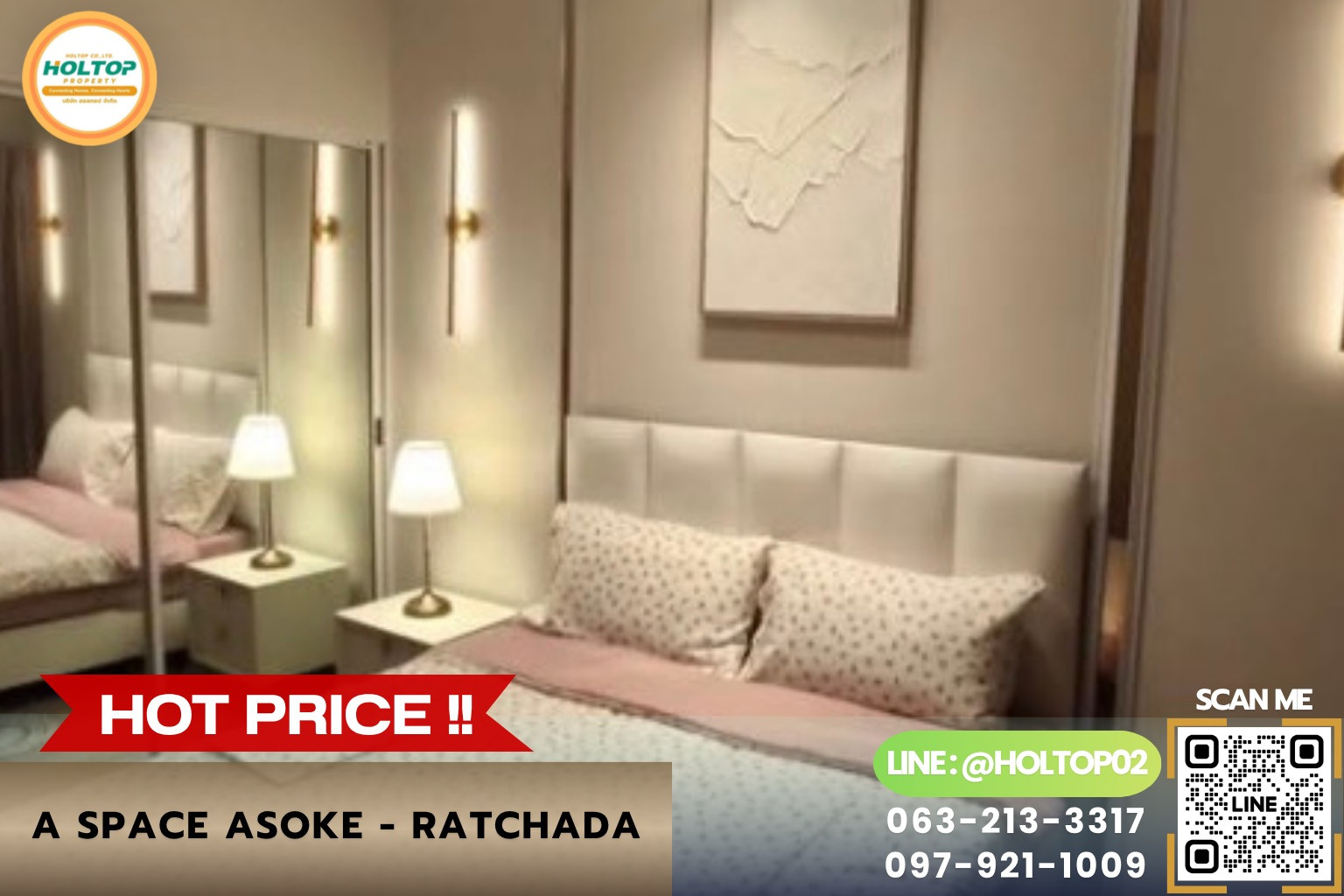 #R10798 ให้เช่าคอนโด A Space Asoke - Ratchada #R10798 ให้เช่าคอนโด A Space Asoke - Ratchada