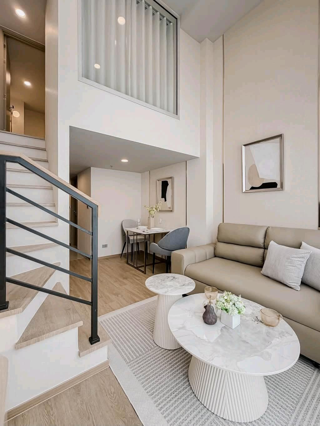 🏙️For rent, beautifully decorated room, brand new, 2 floors, city view, fully furnished, complete with electricity. Talk to us 📱or Line: 0616395225