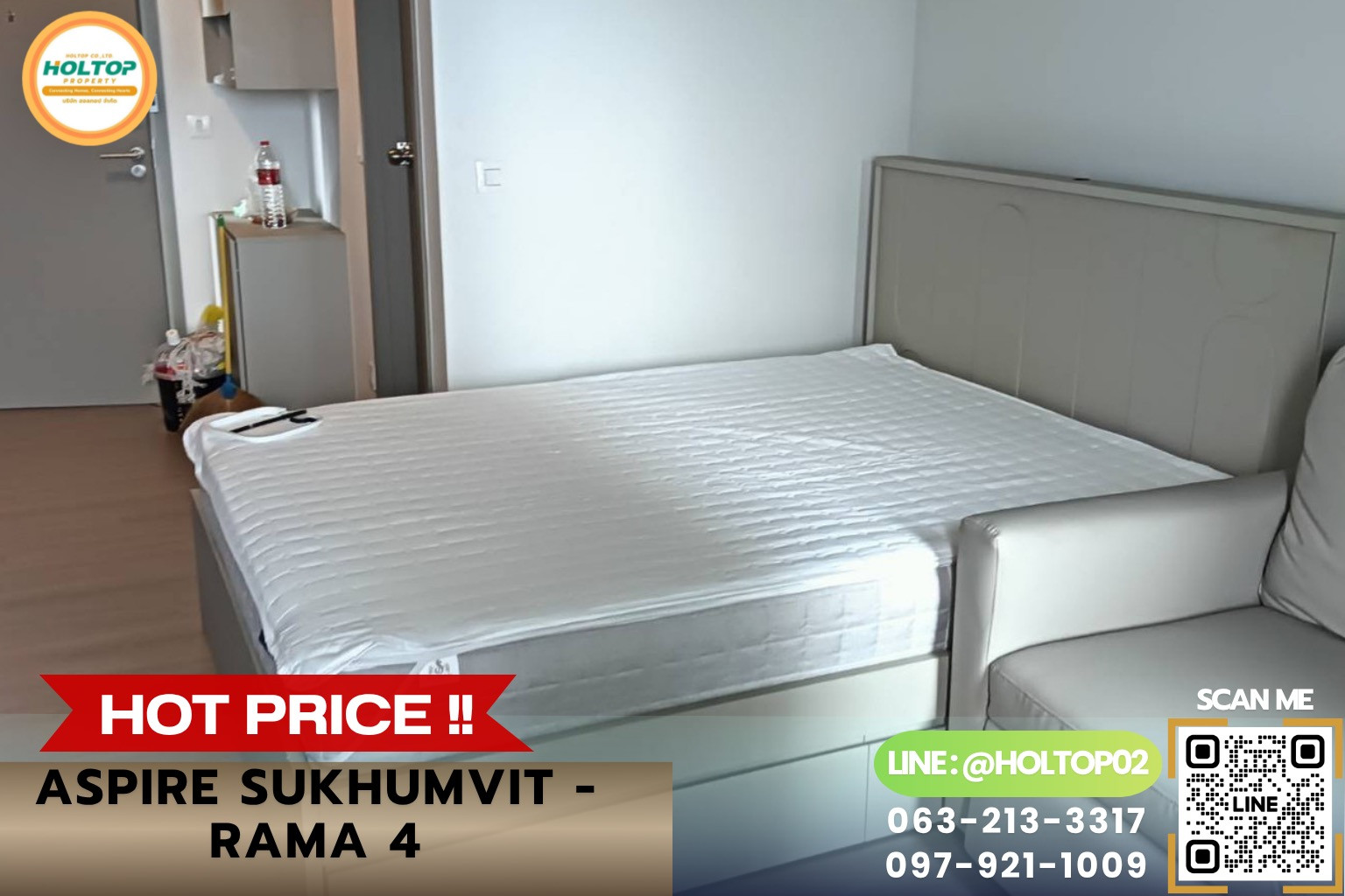 #L1169 ให้เช่าคอนโด ASPIRE Sukhumvit - Rama 4