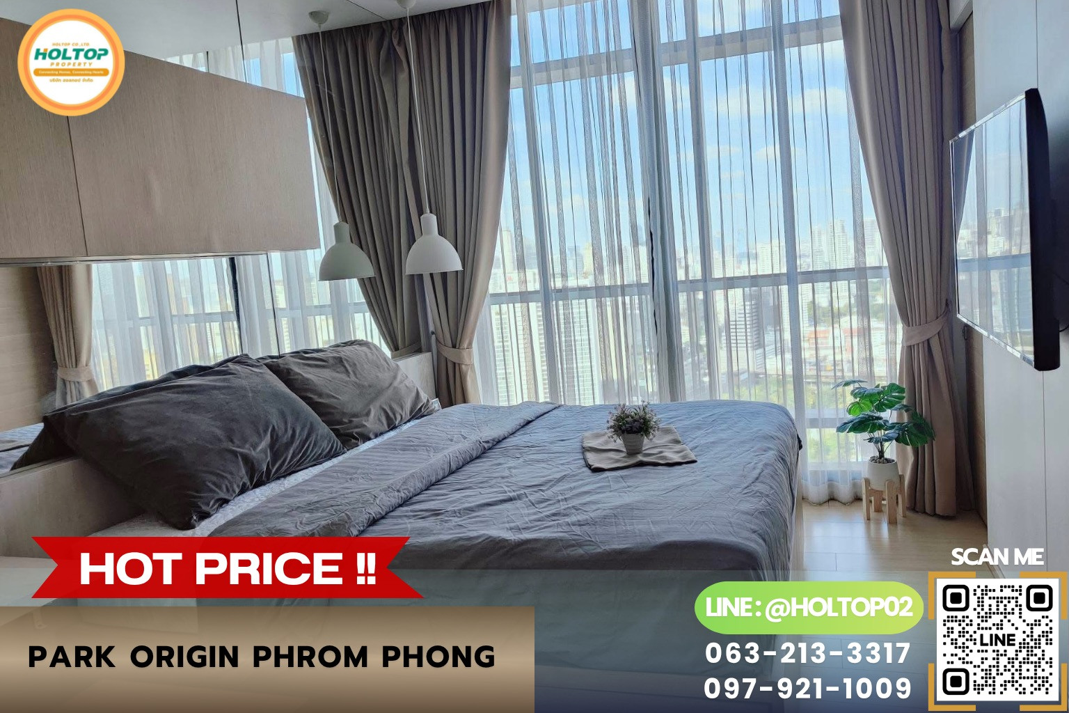 #R10793 ให้เช่าคอนโด Park Origin Phrom Phong