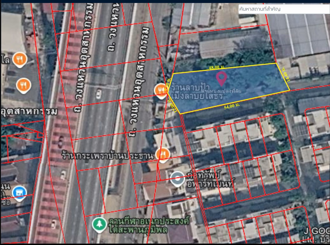 Land for sale, 214.8 square wah, next to the road along the Bhumibol Bridge 1-2 ring road (red city planning area), can enter and exit on 2 roads **Yannawa Road + Rama 3 Road** Land for sale, 214.8 square wah, next to the road along the Bhumibol Bridge 1-2 ring road (red city planning area), can enter and exit on 2 roads **Yannawa Road + Rama 3 Road**