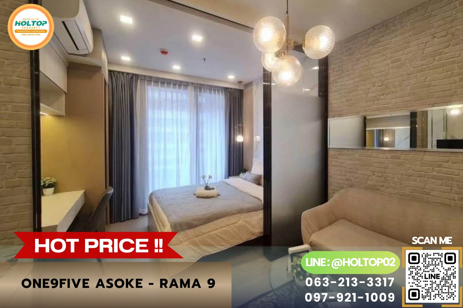 #R10825 ให้เช่าคอนโด One9Five Asoke - Rama 9 #R10825 ให้เช่าคอนโด One9Five Asoke - Rama 9
