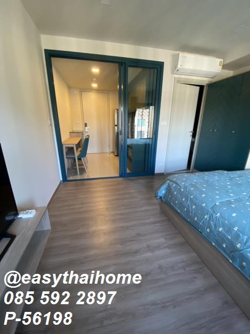 P-56198 🔥 THE BASE Sukhumvit 50 8th Floor 26 sq.m. City View Studio 1 Bath Fully Furnished Near BTS On Nut Condo For Rent 12K Line ID: @easythaihome 085-592-2897  – รูปที่ 2