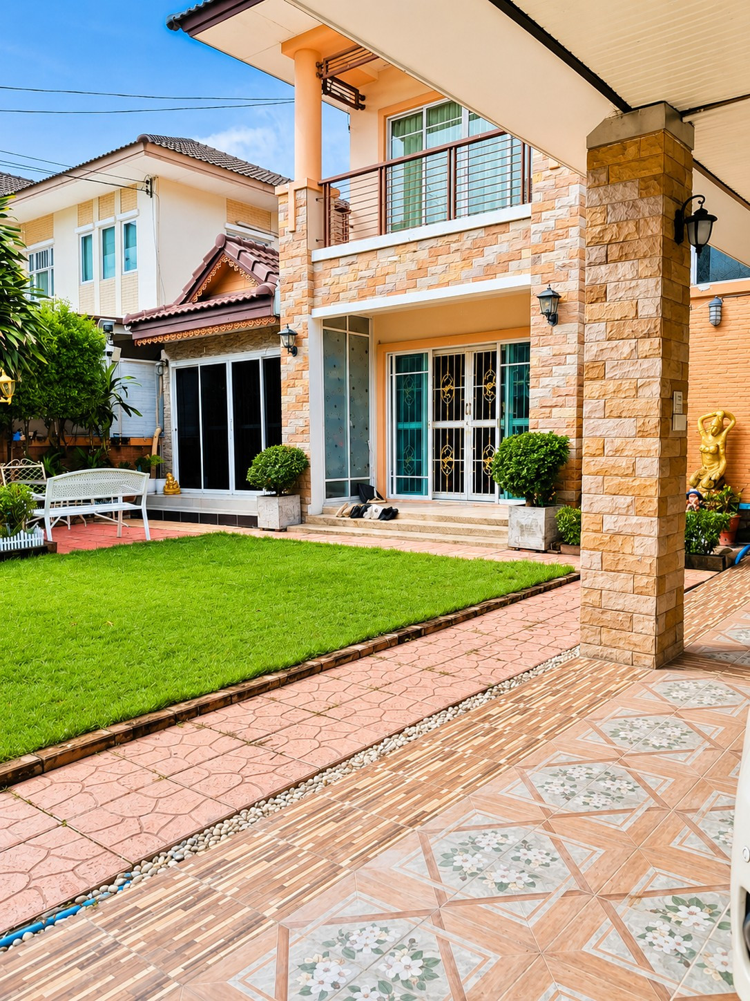 2-story detached house for sale, Passorn Village 4, Rangsit, 75 sq m, 4 bedrooms, good location, convenient travel. 2-story detached house for sale, Passorn Village 4, Rangsit, 75 sq m, 4 bedrooms, good location, convenient travel.