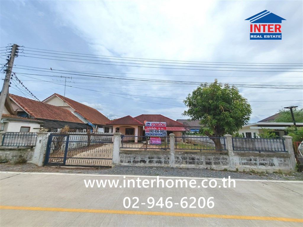 Single house, 1 floor, 100 sq m, Air Force Welfare Village. Kamphaeng Saen Air Base Near Kamphaeng Saen Aviation School, Malaiman Road, Highway 3294, Kamphaeng Saen, Nakhon Pathom.
