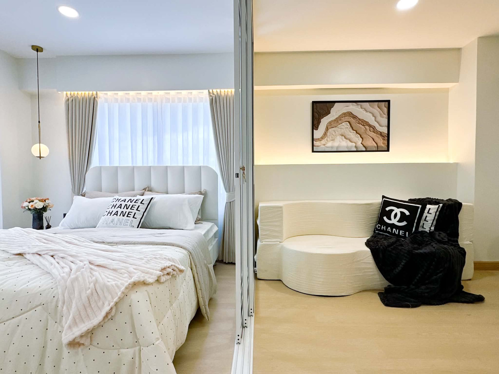 K-7164 🔥🔥Corner room rare item ! Urgent sale! Thanyakarn Condominium, beautiful room, newly renovated, ready to move in, near MRT Ratchadaphisek.