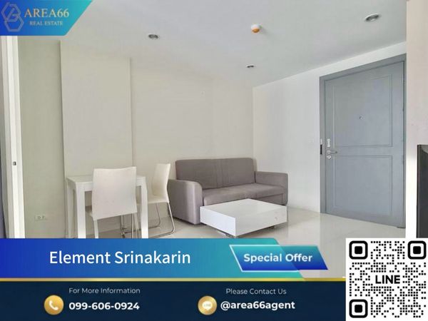 🔥 Nice condo for sale ❗️ It's worth the investment. It's good to live there yourself. Elements Srinakarin near MRT Suan Luang Rama 9.
