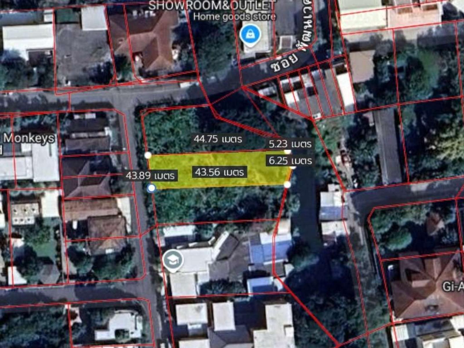 Vacant land, 129 sq.wa., Pridi Phanomyong 14, Soi Misuswan 3, Intersection 3 (middle plot). / 129 Square Wa (FOR RENT) GNG245 Vacant land, 129 sq.wa., Pridi Phanomyong 14, Soi Misuswan 3, Intersection 3 (middle plot). / 129 Square Wa (FOR RENT) GNG245