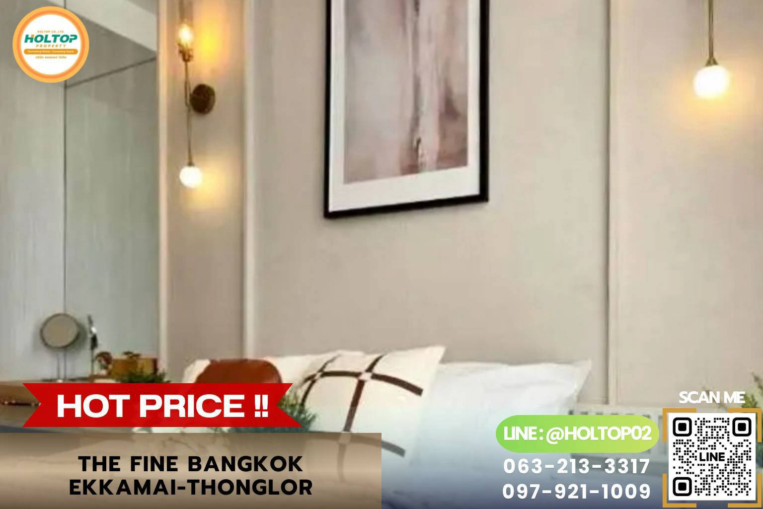 #L1223 ให้เช่าคอนโด The Fine Bangkok Ekkamai-Thonglor