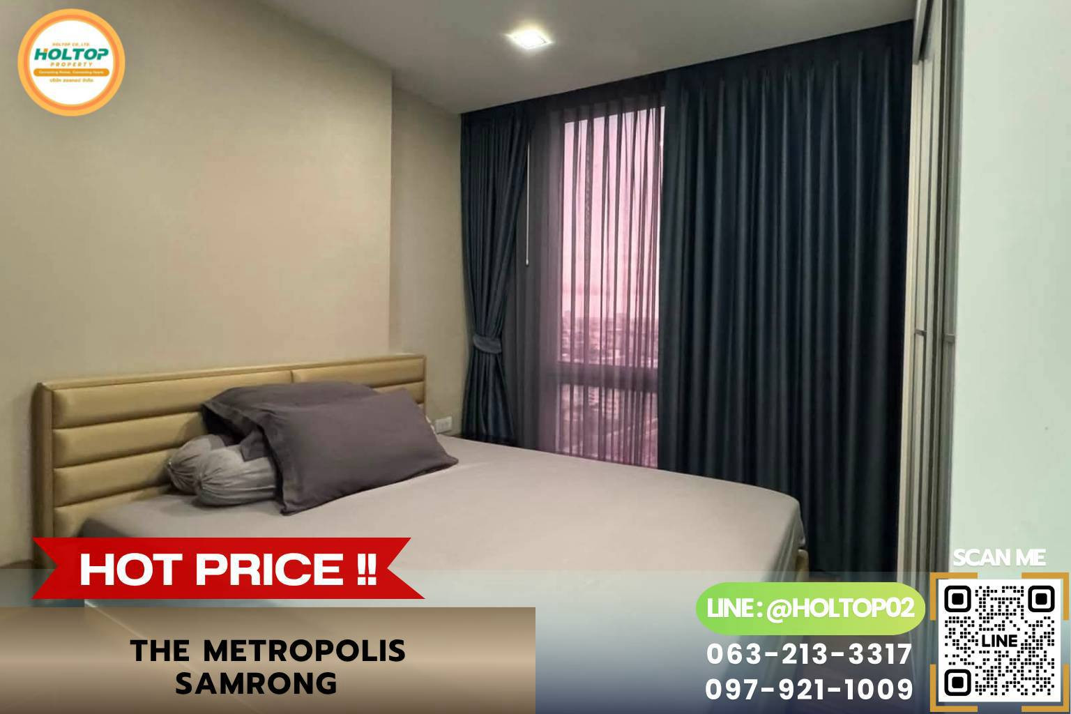 #L1218 ให้เช่าคอนโด The Metropolis Samrong
