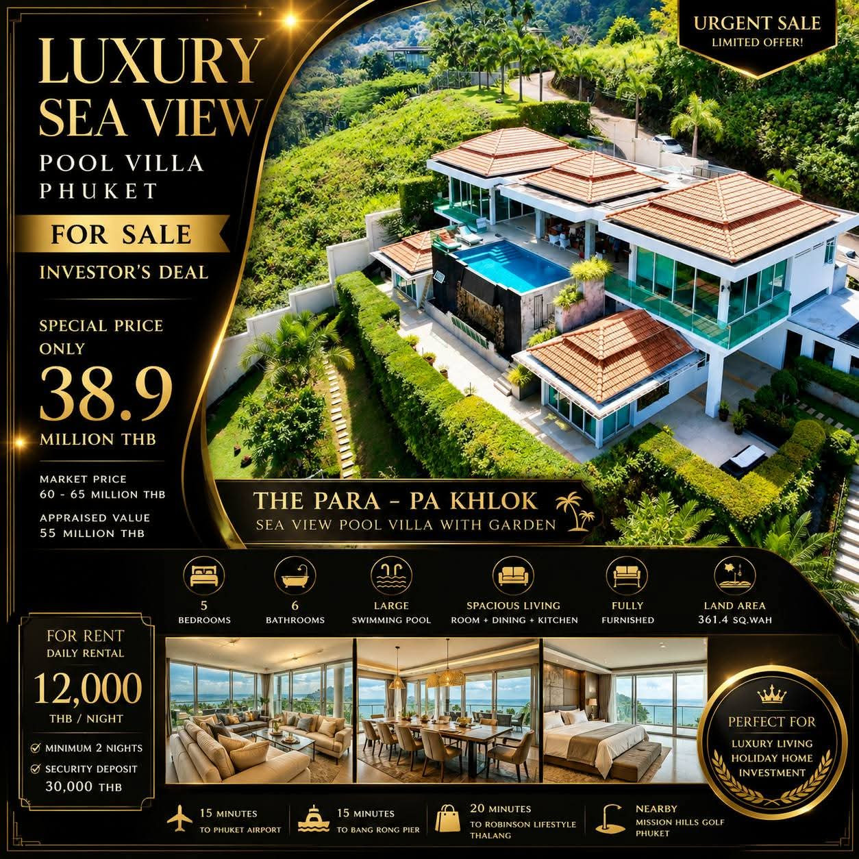 SR01✨ขายด่วน Poolvillaforsale #เหมาะสำหรับอยู่อาศัยบ้านพักตากอากาศหรือการลงทุนปล่อยเช่าที่ให้ผลตอบแทนสูง🔥 ขายด่วน! ซีวิวพูลวิลล่า ใกล้สนามกอล์ฟมิชชั่นฮิลส์ ภูเก็ต SR01✨ขายด่วน Poolvillaforsale #เหมาะสำหรับอยู่อาศัยบ้านพักตากอากาศหรือการลงทุนปล่อยเช่าที่ให้ผลตอบแทนสูง🔥 ขายด่วน! ซีวิวพูลวิลล่า ใกล้สนามกอล์ฟมิชชั่นฮิลส์ ภูเก็ต