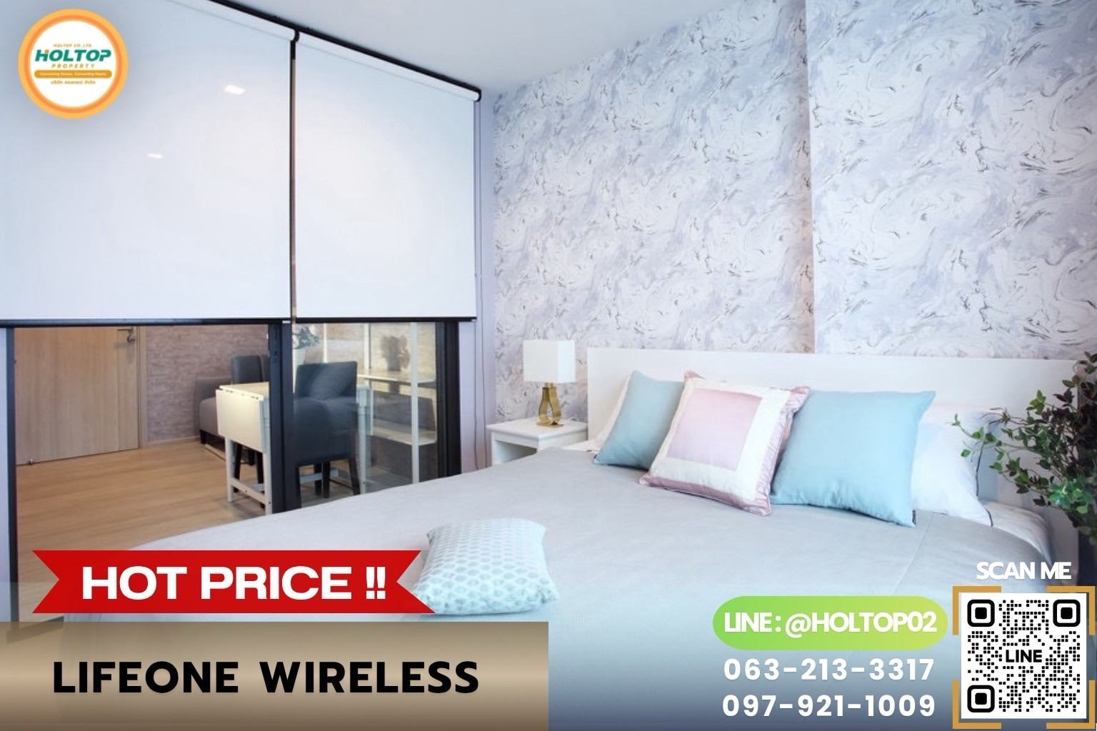 #L1258 ให้เช่าคอนโด Life One Wireless 
