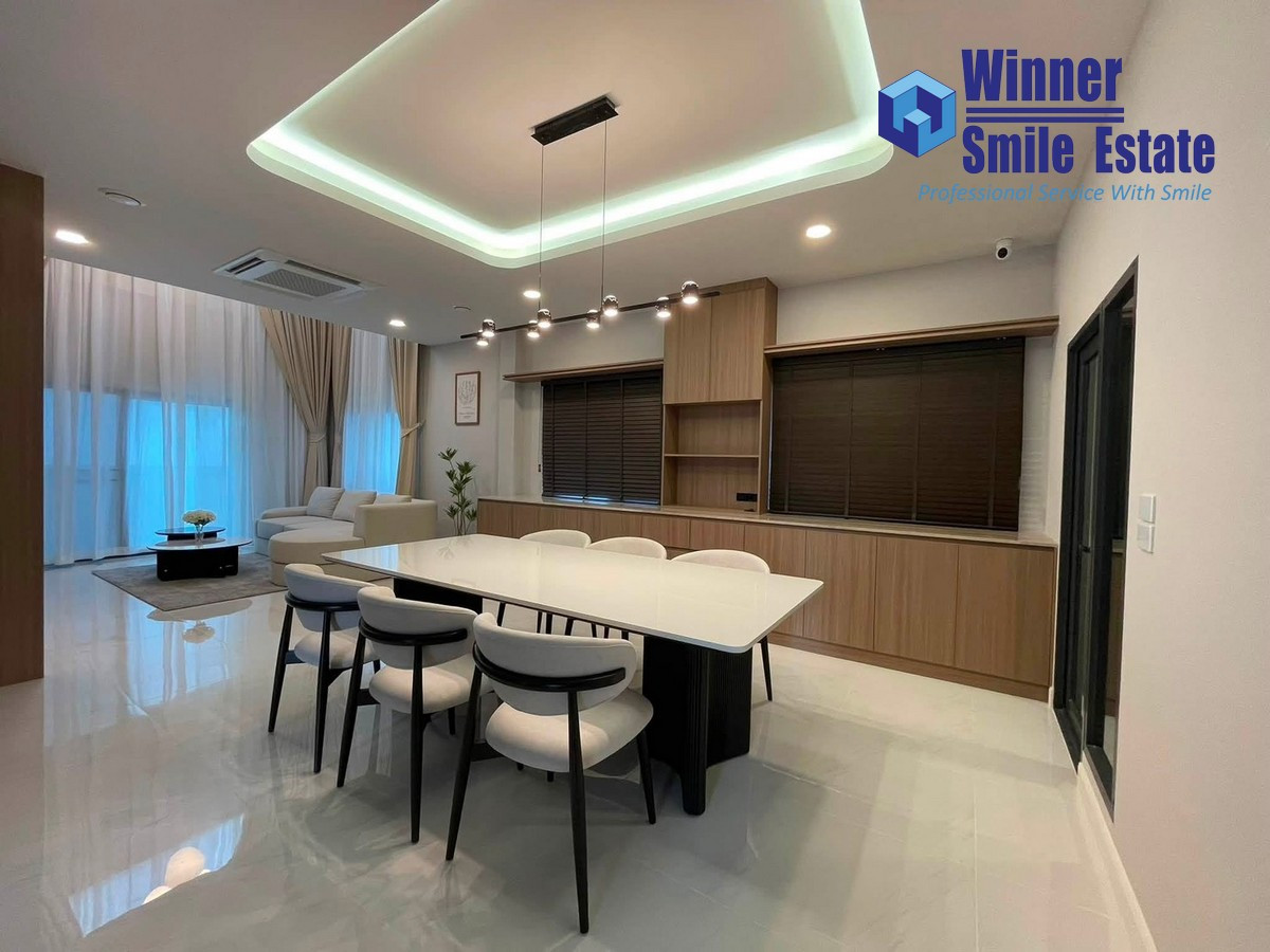 Single house for rent at The City Bangna 3, located next to Mega Bangna. Beautifully furnished
