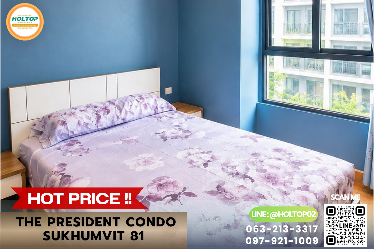 #E1415💕310869For Rent Condo The President Condo Sukhumvit 81