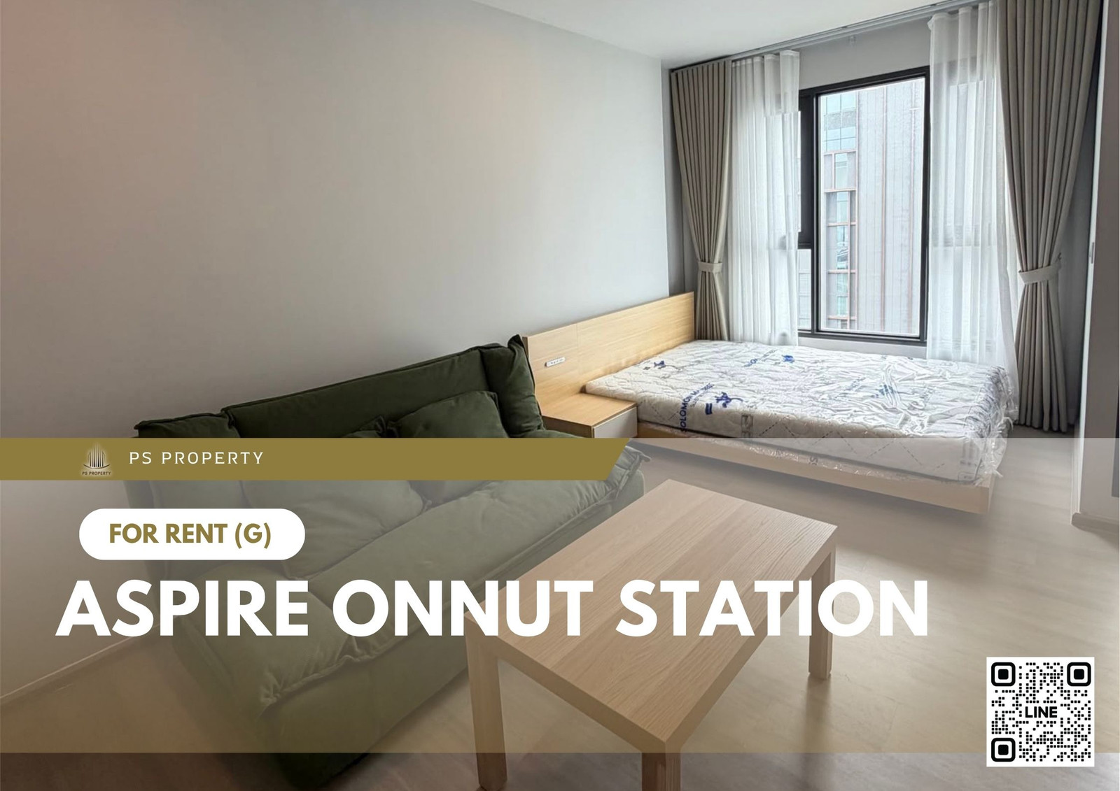 For Rent 🔥 Aspire Onnut Station 🔥 Fully furnished and equipped with appliances; near BTS On Nut.