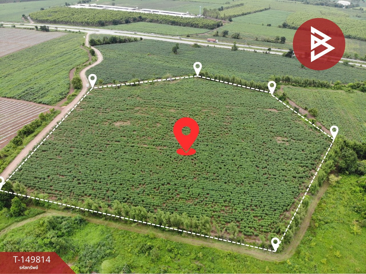 Land for sale, area 19 rai 3 ngan 57 sq m, Si Maha Phot, Prachinburi. – รูปที่ 3