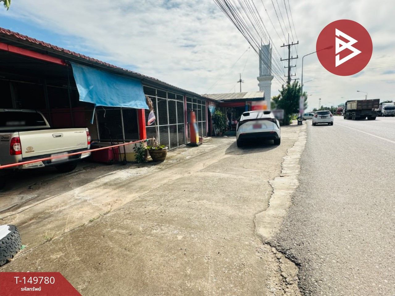 Single-storey detached house for sale, area 42.8 square meters, Ban Pho, Chachoengsao, next to the road. – รูปที่ 3