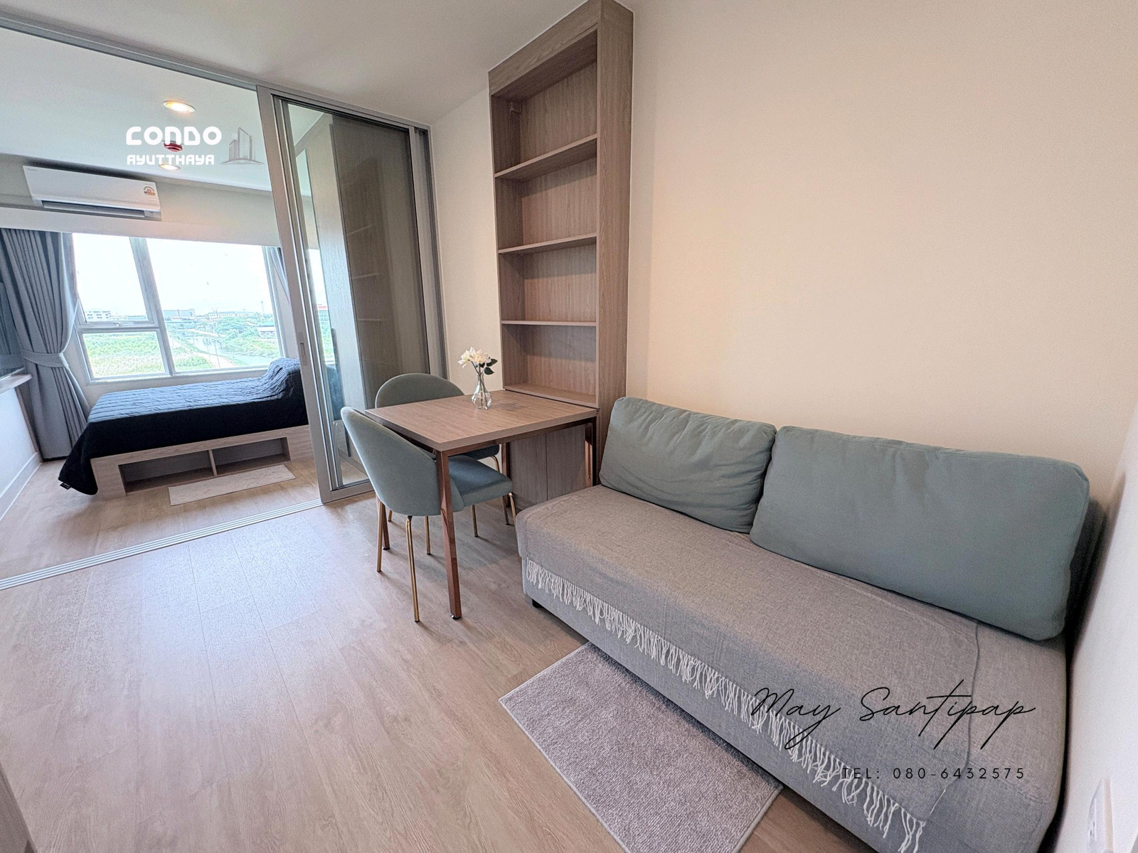For rent Smyne Condo Rojana Ayutthaya 8000
