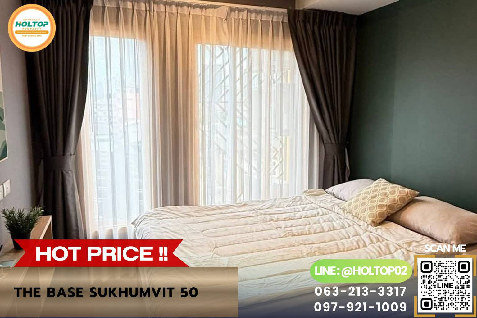 #L1242 ให้เช่าคอนโด THE BASE Sukhumvit 50 #L1242 ให้เช่าคอนโด THE BASE Sukhumvit 50