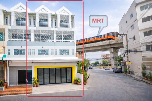 MinBuri MRT Kaset Ramkhamhaeng 200m. 10air-con large home office for rent 3-story commercial buildin