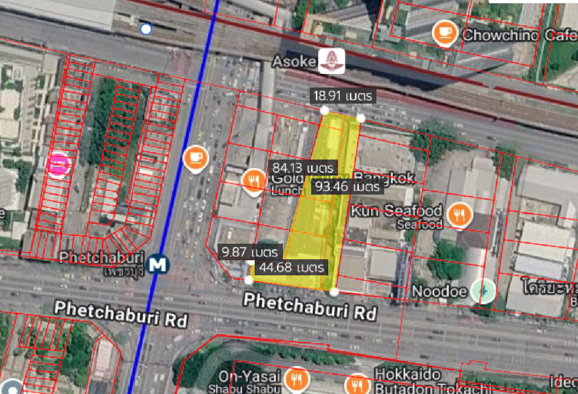 ขาย ที่ดิน เนื้อที่ 1-2-97.3 ไร่ ติดถนนเพชรบุรี ใกล้ MRT เพชรบุรี ทำเลศักยภาพใจกลางกรุงเทพฯ  – รูปที่ 4