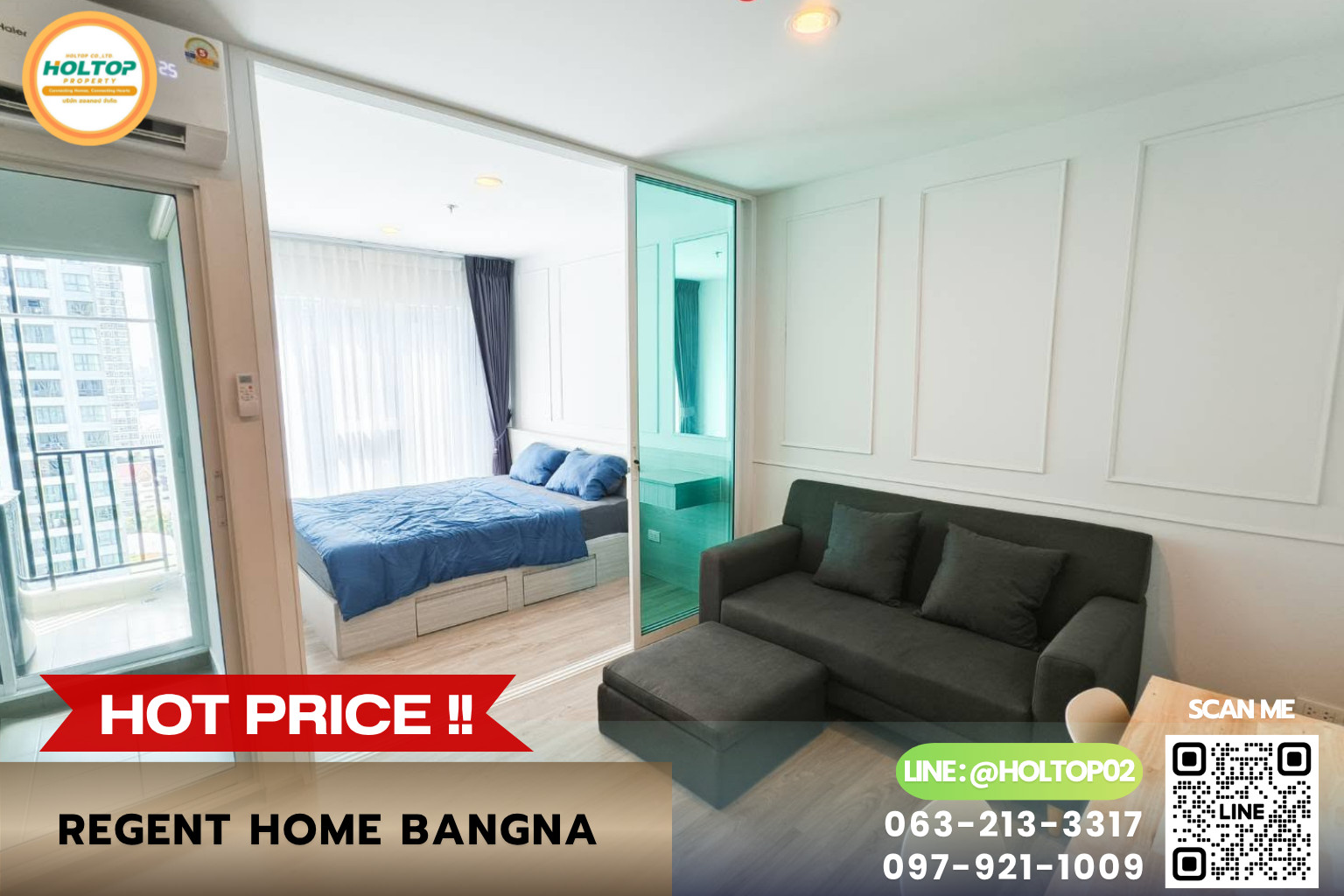#E1470💕020969ให้เช่าคอนโด  Regent Home Bangna 