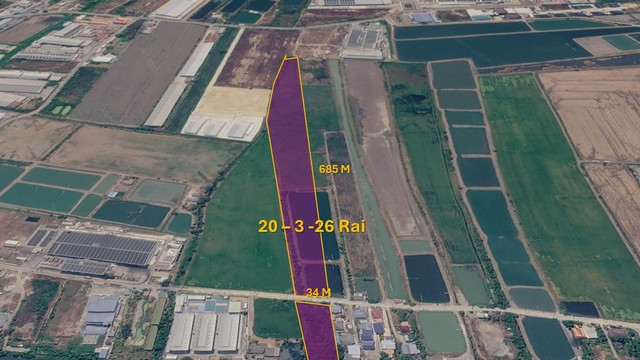 🔥🔥#ขายที่ดินผังสีม่วง 20 ไร่ 🔥สำหรับโรงงาน โกดัง คลังสินค้า เชื่อมต่อ EEC – รูปที่ 3
