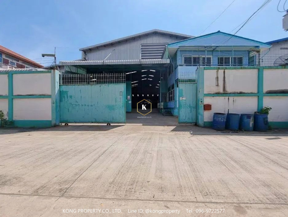 Warehouse for rent in Mahachai area, Khok Krabue, Samut Sakhon, with office, crane.