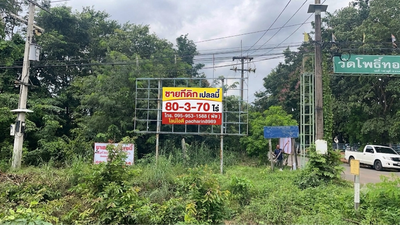 Land for sale next to Suwannason Road (Highway 33), Kabin Buri, 80 rai 3 ngan 70 sq m, high potential location. Suitable for factories, warehouses, distribution centers. Near Sahapat Group, selling price: 140,000,000 baht – รูปที่ 2
