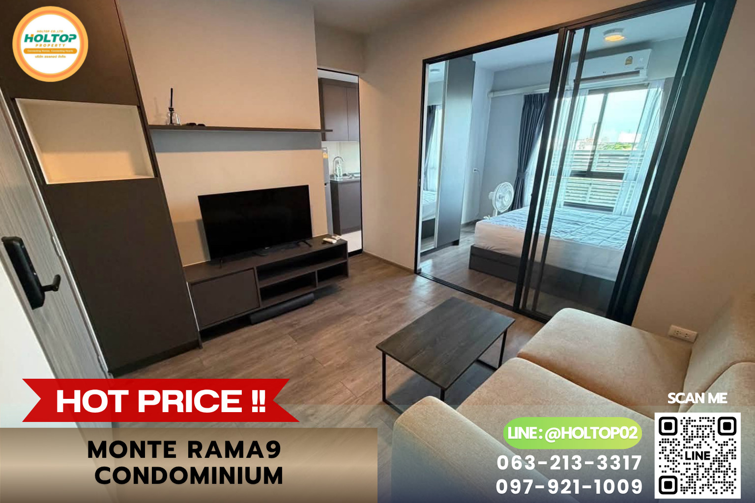 #E1471💕020969ให้เช่า-ขายคอนโด   Monte Rama9 Condominium