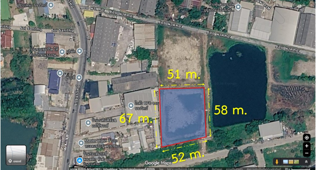 Land for sale in Theparak area, Soi Khajornwit, 2 rai Soi Nakthong. – รูปที่ 2