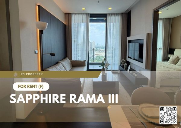 For Rent 🔥 Sapphire Rama III 🔥 2 Bedrooms, 2 Bathrooms. Fully furnished and equipped with appliances. Near BTS Chong Nonsi.