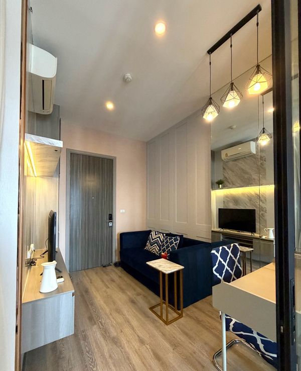 🌊✨ Knightsbridge Prime Onnut | 40th floor, river curve view 🏙️ Fully built-in room | Separate kitchen | Separate bedroom | 27 sq m.