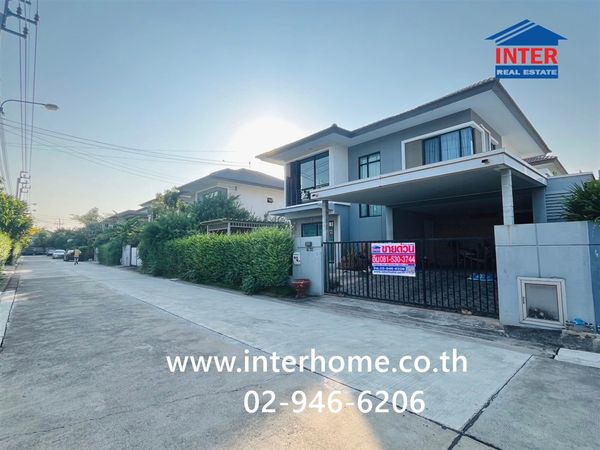2-story detached house, 54.4 sq m, Delight Village. Bangna–Srinakarin, Soi Amporn, Thepharak Road, Srinakarin Road, Nam Daeng Road, Bang Phli, Samut Prakan