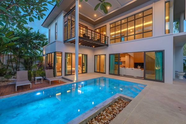 Pool villa for sale, Vinzita Villas, Pasak, Phuket, Modern Tropical | 3 bedrooms, 4 bathrooms, private pool, ready to move in, 19.8 million baht.