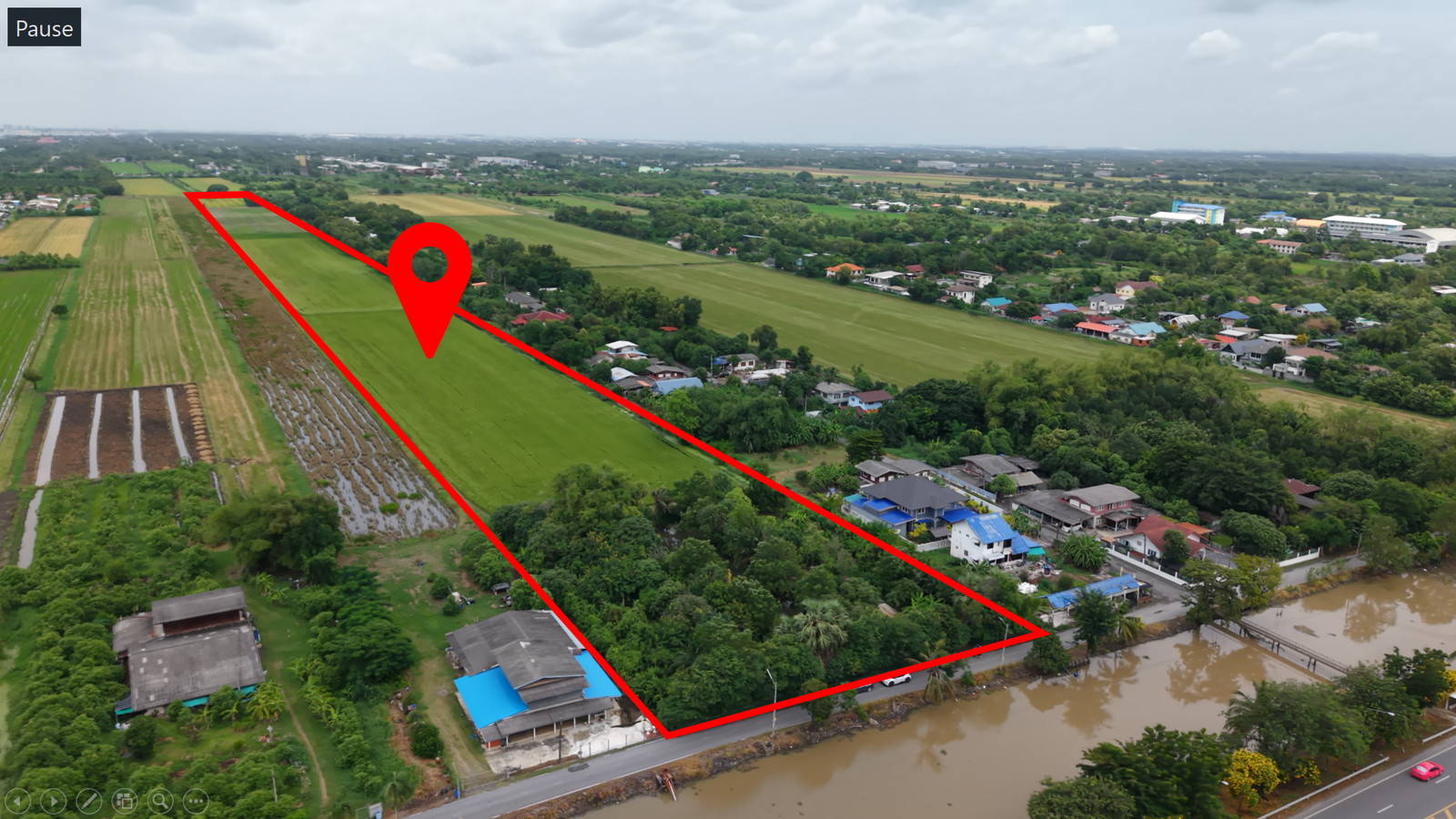 ทำจัดสรร แปลงนี้ น่าจับจอง!! ราคาดี ติดถนน 2 ด้าน พร้อมหน้ากว้าง 60 เมตร ทำถนนทะลุได้!  ขายที่ดิน 44 ไร่ หลังมหาวิทยาลัยเทคโนโลยีราชมงคลธัญบุรี คลอง6 ใกล้ ถนน รังสิต-นครนายก ปทุมธานี  – รูปที่ 4