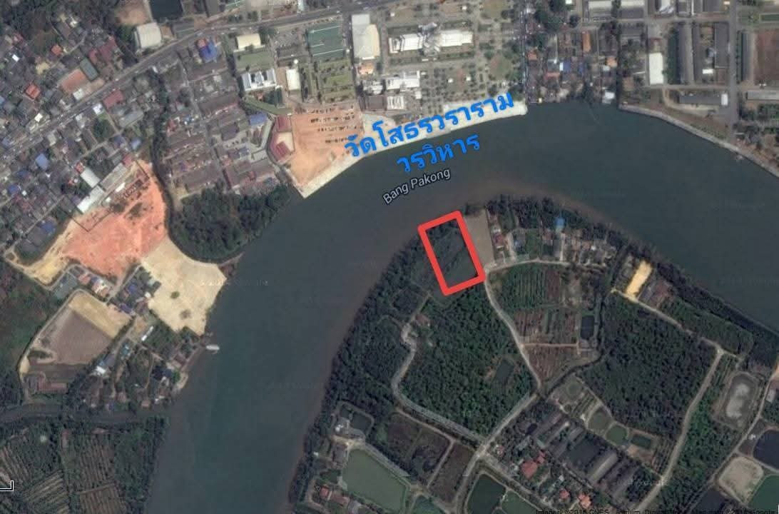 ขายที่ดินริมน้ำบางปะกง 4 ไร่ | วิววัดหลวงพ่อโสธร | อ.เมือง ฉะเชิงเทรา | 27,500 บาท/ตร.ว.