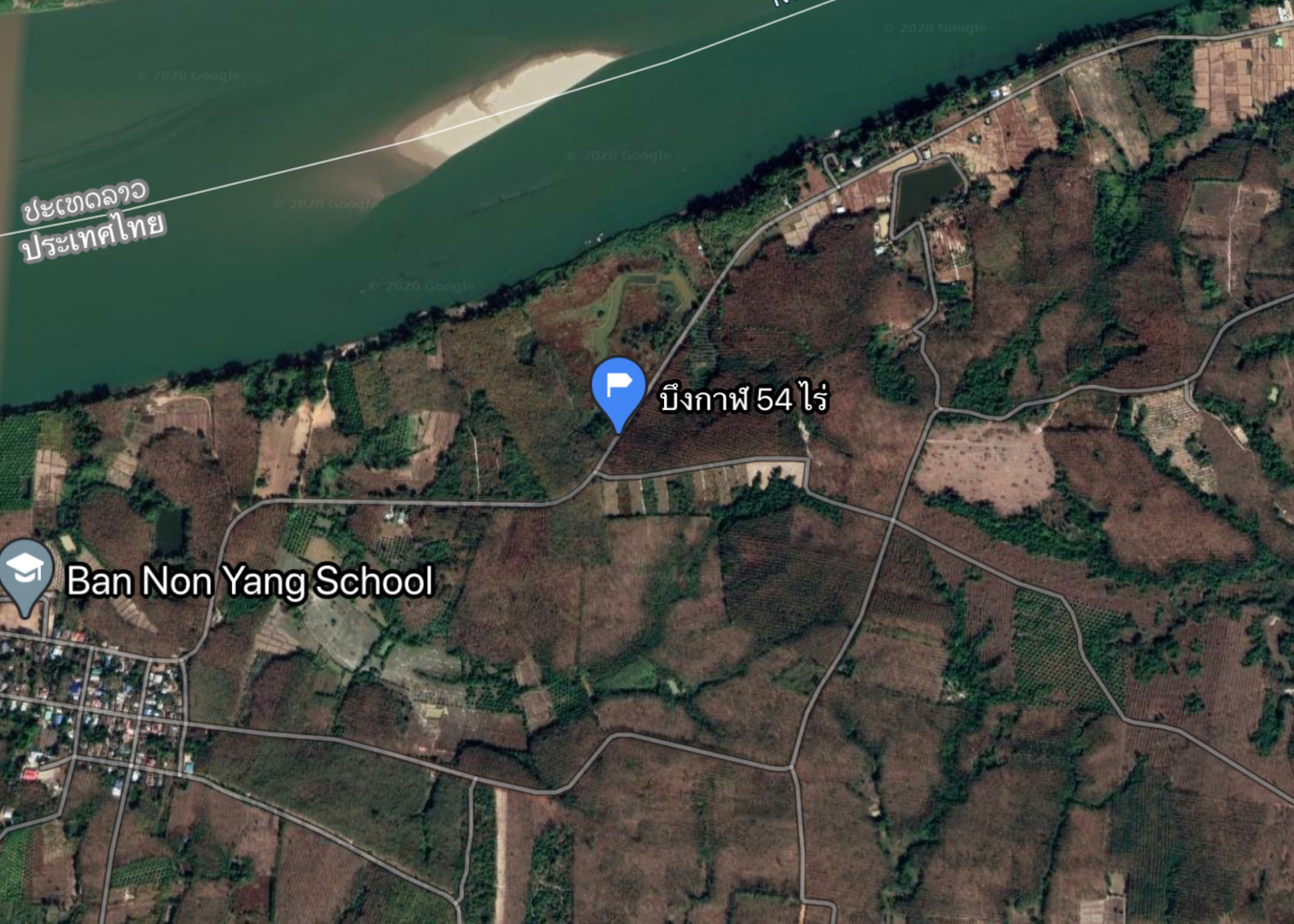 Land for sale, good location with rubber trees, 54-3-70 rai, next to the road, view of the Mekong River, Hor Kham Subdistrict, Bueng Kan Province, 20 km. from the Thai-Lao Friendship Bridge 5. (Bueng Kan-Bolikhamsai) Land for sale, good location with rubber trees, 54-3-70 rai, next to the road, view of the Mekong River, Hor Kham Subdistrict, Bueng Kan Province, 20 km. from the Thai-Lao Friendship Bridge 5. (Bueng Kan-Bolikhamsai)