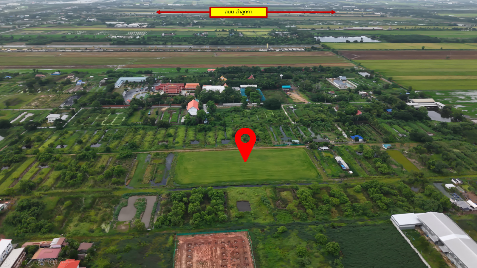 Land with Strong Future Potential!! Close to Bangkok’s 3rd Outer Ring Road & Reignwood Park Mega Project! For sale: 8+ Rai of investment land in Lam Luk Ka, Khlong 10, Pathum Thani. Excellent location near major future infrastructure and Reignwood Par – รูปที่ 2