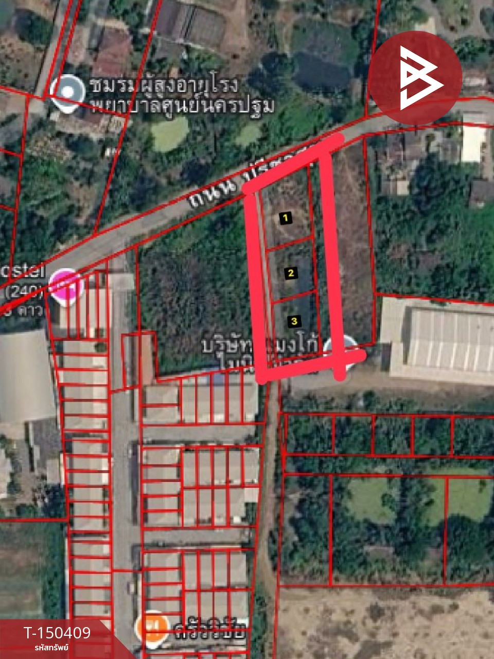 ขายที่ดิน 3 แปลง เนื้อที่ 342.5 ตารางวา ต.จรเข้ เมืองนครปฐม ทำเลสวย – รูปที่ 2