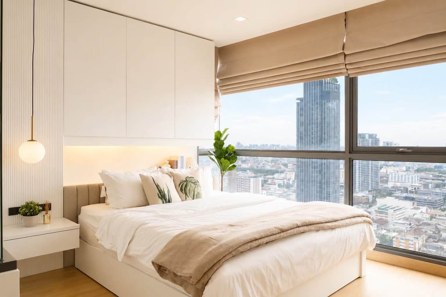 🏙️ For rent 𝗜𝗗𝗘𝗢 𝗤 𝗣𝗛𝗔𝗬𝗔𝗧𝗛𝗔𝗜 | Corner room, 31st floor | 2 bedrooms, 75 sq m. | Panorama City View 🌇 | Near BTS Phaya Thai 100 m.