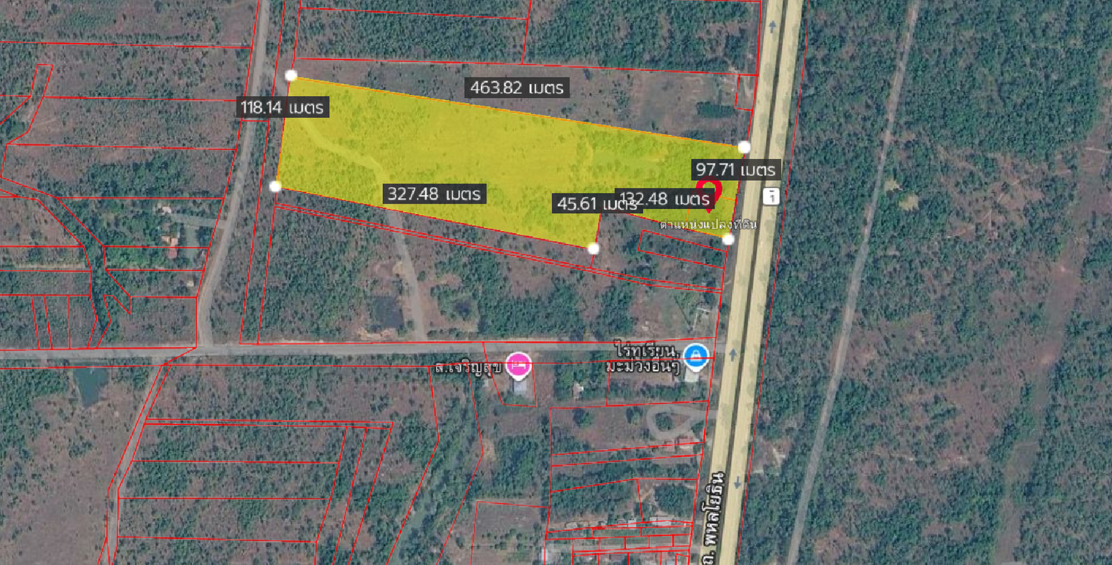 Empty land for sale Next to Phahonyothin Road (Asia Road), area 32-3-32 rai, Wang Chan Subdistrict, Sam Ngao District, Tak Province, price 45,000,000 baht. Empty land for sale Next to Phahonyothin Road (Asia Road), area 32-3-32 rai, Wang Chan Subdistrict, Sam Ngao District, Tak Province, price 45,000,000 baht.