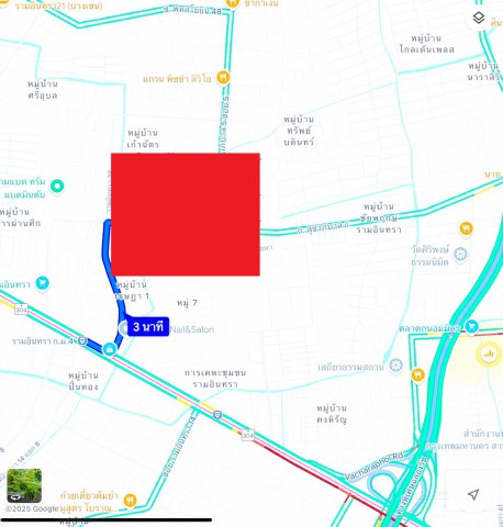 MRT Ramintra Km. 4. Land for rent at Maiyalap Sukhaphiban 5 Intersection 2 rai on the main road. Ren – รูปที่ 3