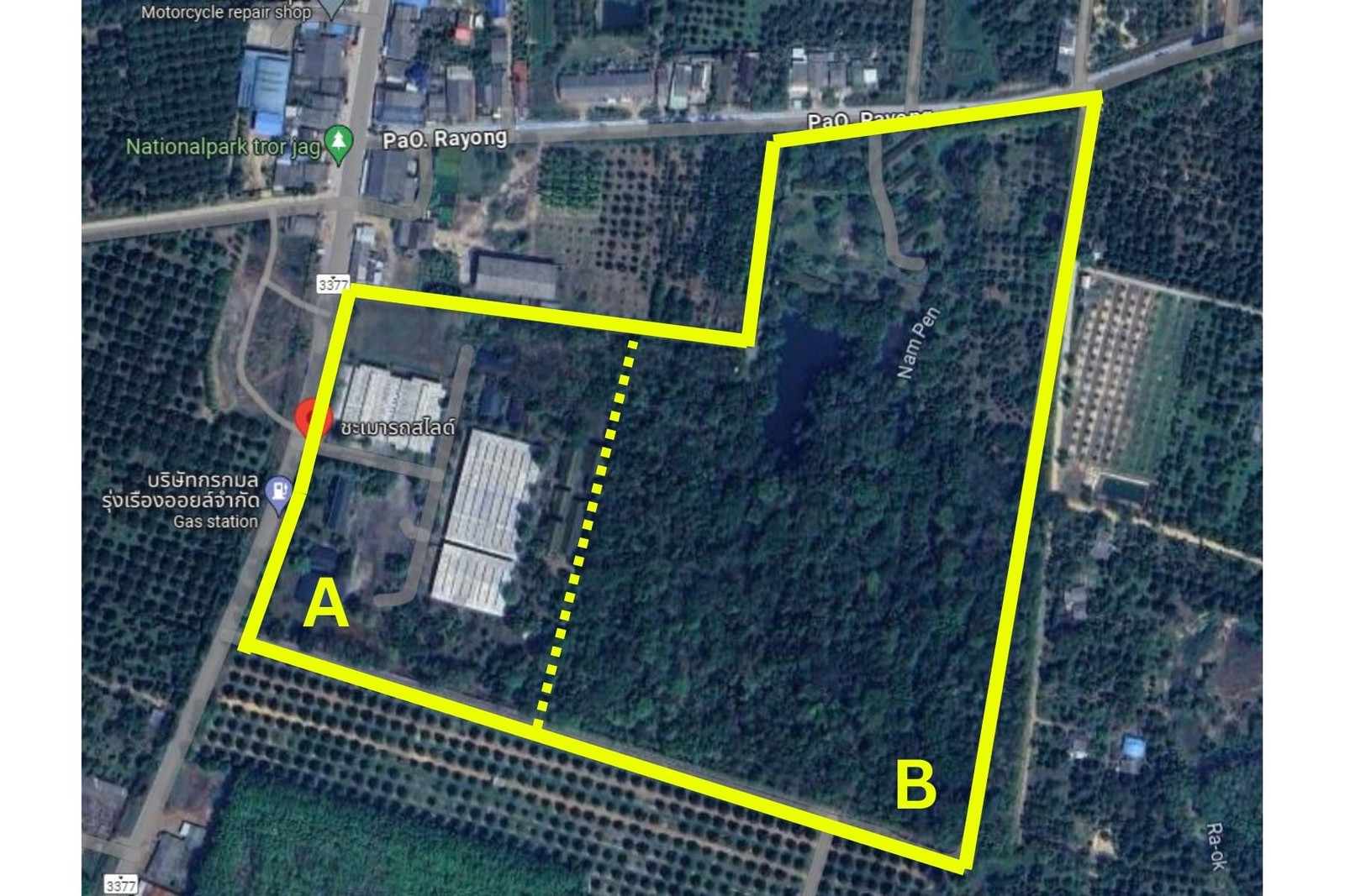 FOR SALE 🏗 FACTORY + VACANT LAND📐 Total Land Area: 101 Rai ✂️ Available for Separate Purchase 🟡 Light Yellow Zone📍 Khao Chamao, Rayong