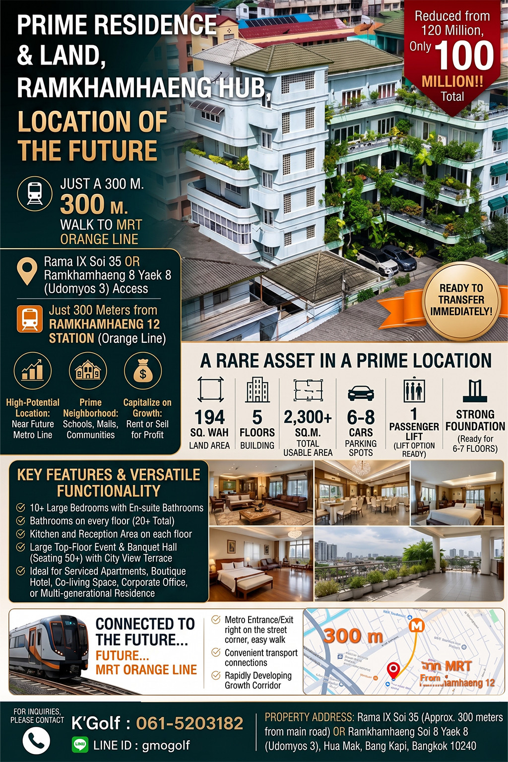 🏙️ House and land for sale Heart of Ramkhamhaeng Location of the future Soi Rama 9 35 or enter via Ramkhamhaeng 8, Intersection 8 (Udomyot 3) 🏙️ House and land for sale Heart of Ramkhamhaeng Location of the future Soi Rama 9 35 or enter via Ramkhamhaeng 8, Intersection 8 (Udomyot 3)