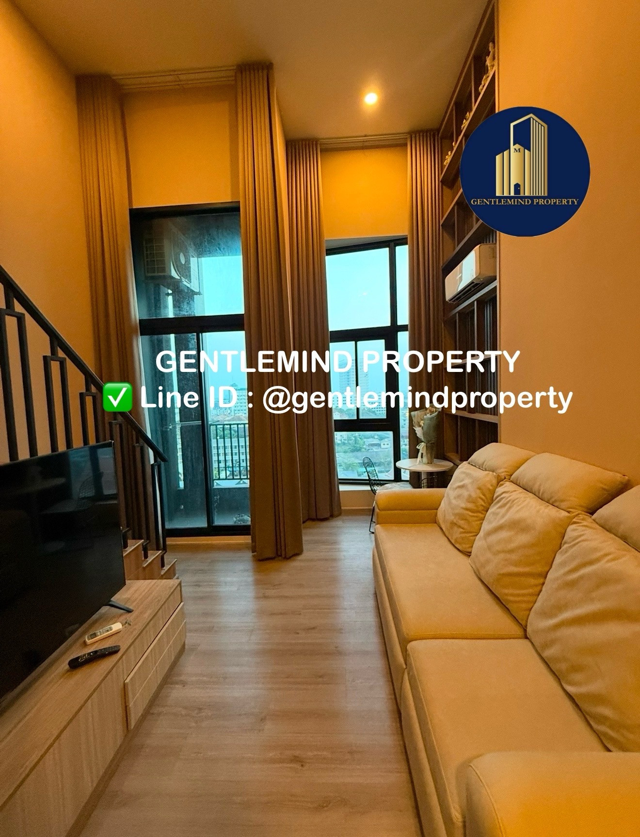 🔥🔥🔥HOT DEAL!!!  ✅ SPECIAL PRICE 13,500 baht ☀️✨🍒Rent: Ken Attitude Rattanathibet  🎁 ห้องแบบ Duplex 2 ชั้น แบ่งโซนแต่ละห้องชัดเจน | ✅Line ID : @gentlemindproperty – รูปที่ 2