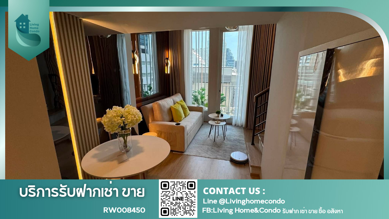 For rent: Culture Chula, Duplex room, fully furnished, beautiful room, near MRT Samyan, BTS Saladaeng -RW008450 For rent: Culture Chula, Duplex room, fully furnished, beautiful room, near MRT Samyan, BTS Saladaeng -RW008450