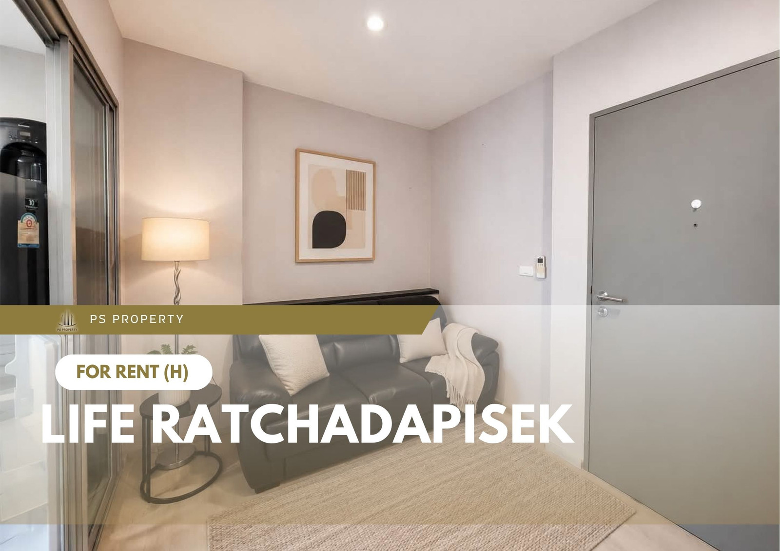 For Rent 🔥 Life Ratchadapisek 🔥 Fully furnished and equipped with appliances; near MRT Huai Khwang.