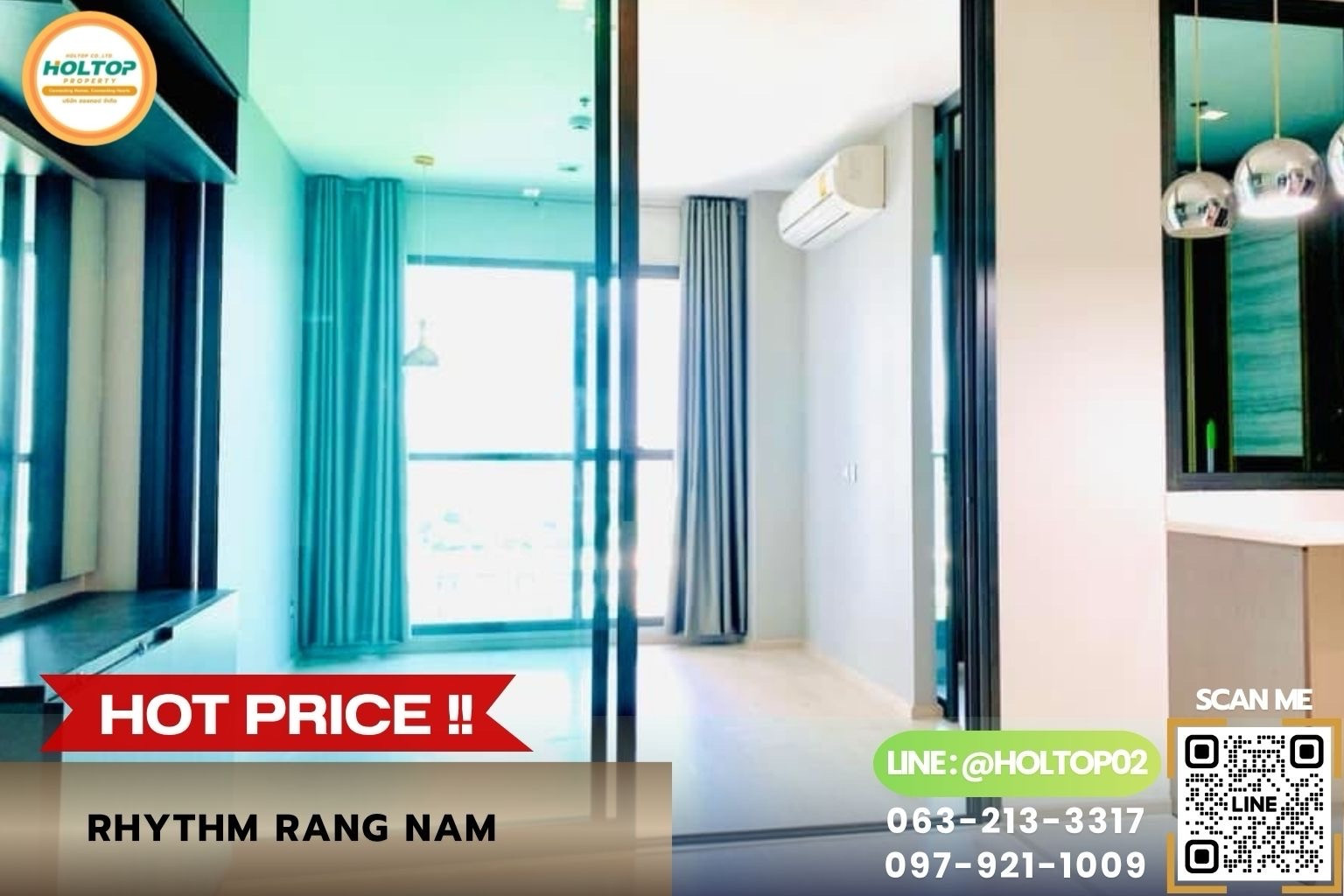#Z6316 ให้เช่าคอนโด Rhythm Rang Nam